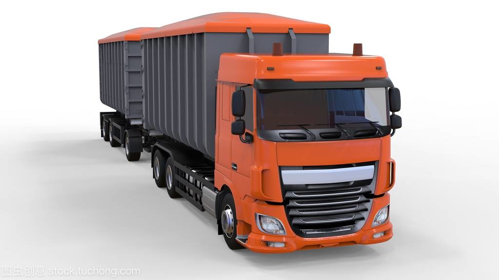 大橙色卡車 連接農(nóng)業(yè)與城市的3D運輸解決方案